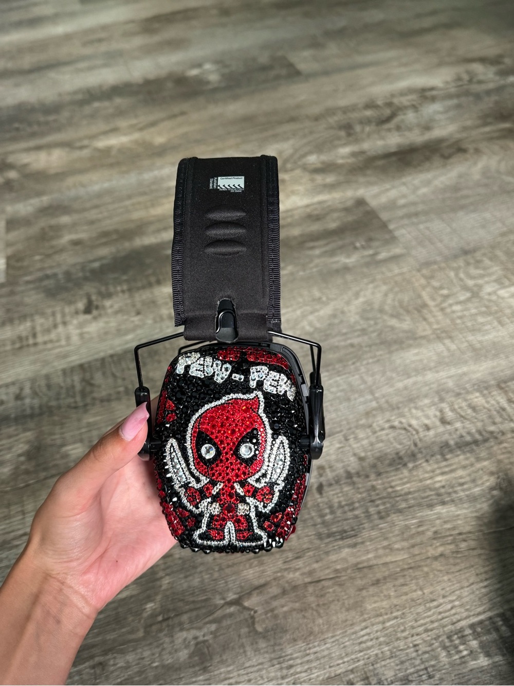 Custom Deadpool range ear protection